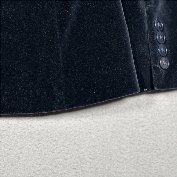 Ralph Lauren Black Label Velvet Jacket Coat Blazer Size 8 Deep Navy Blue - Picture 7 of 9